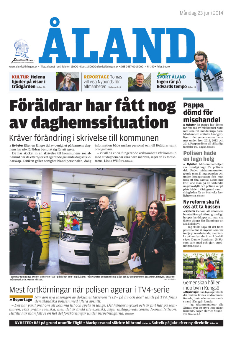 Ålandstidningen - 2014-06-23  Ålandstidningen