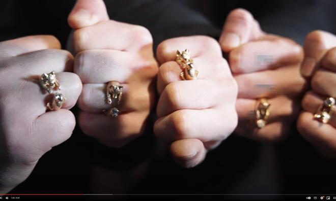 Bild från musikvideo där rävringar som kopplas till Foxtrotnätverket syns. Anbudstiden för en liknande ring löpte ut på onsdagen.