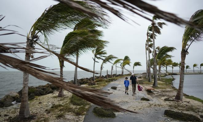 Blåsigt i Miami. Orkansäsongen i Atlanten väntas bli ovanligt intensiv. Arkivbild.
