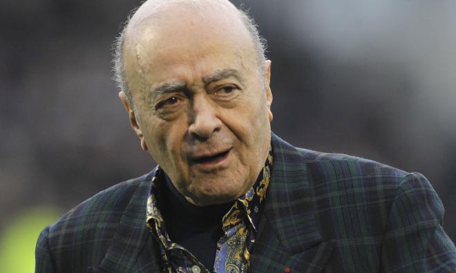 Mohamed al-Fayed avled 2023, 94 år gammal. Arkivbild.