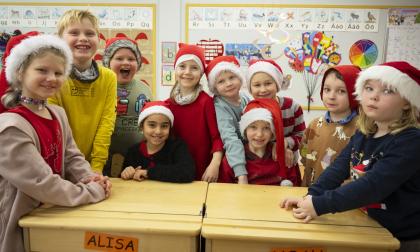 Skola, Strandnäs skola, Julfest, 