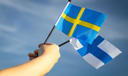 the flags of Finland and Sweden against the sky, The concept of the joint accession of both countries to the ranks of the defense alliance