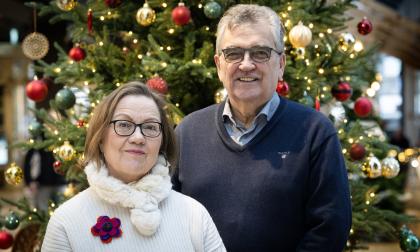 Annika Pensar är dirigent och Krister Norrgrann är ordförande för Mariehamnskvartetten.