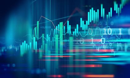 financial stock market graph illustration ,concept of business investment and stock future trading.