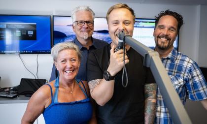 I höst firar Steel FM 20 år. På bilden Eva Karlström, Patrik Ekblom, André Karring och Fredrik Karlström.<@Fotograf>Daniel Eriksson