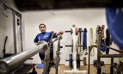 Marcela Sandvik gjorde ett lyft om 90 kilo i bänkpress-VM och säkrade därmed bronset i sin klass.@Foto:Hülya Tokur-Ehres