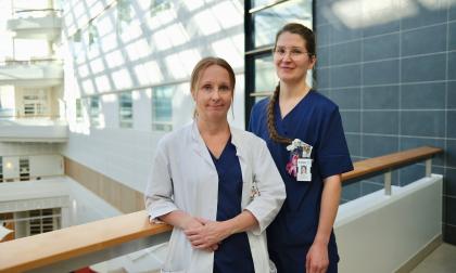 Annika Ålgars och Kirsi Hernesaho säger att samarbetet med ÅHS löper mycket bra. <@Fotograf>Wilhelm Lindgren