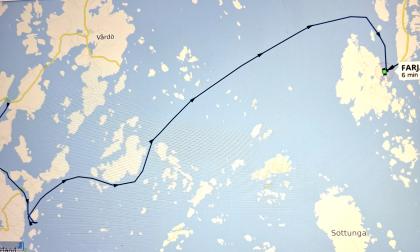 Insändarskribenten undrar varför vajerfärjan avvek från sin rutt nyligen.
<@Fotograf>Skärmbild från Marine Traffic