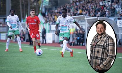 IFK Mariehamn hade stora problem i speluppbyggnaden och stördes av gästernas höga press. En av dem som slog bort flest bollar var innermittfältaren Emmanuel Patut (bilden).<@Fotograf>Hülya Tokur-Ehres