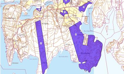 Stadens sex skiften i Kungsö är Langnässkiftet (1), Lilla skiftet vid Kungsöfjärden (2), Hemskiftet (3), Burskatan (4), Sävvikskiftet (5) och Storgärdan (6).@Normal_indrag:<@Fotograf>Illustration: Mariehamns stad