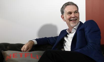 Netflix medgrundare och styrelseordförande Reed Hastings går in med kapital för Kamal Harris presidentvalskampanj. Arkivbild.