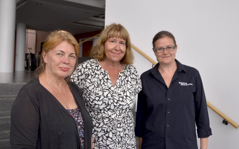 Intendent Kaia Lattkes, kompositör Karólína Eiríksdóttir och dirigent Anna-Maria Helsing har alla arbetat med operan i två års tid.