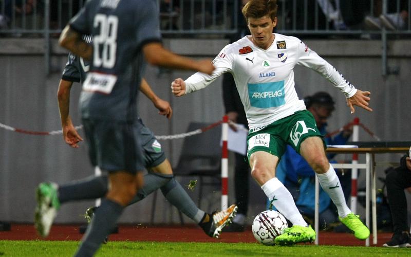 12072017, 20170712, IFK Mariehamn, UEFA Champions League kval IFK-Legia Warszawa på bilden: IFK nr 2 Albin Granlund