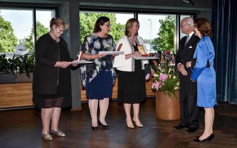 Sveries kung Carl XVI Gustaf, Drottning Silvia, Veronica ThÃ¶rnroos, Camilla Gunell, Katrin SjÃ¶gren