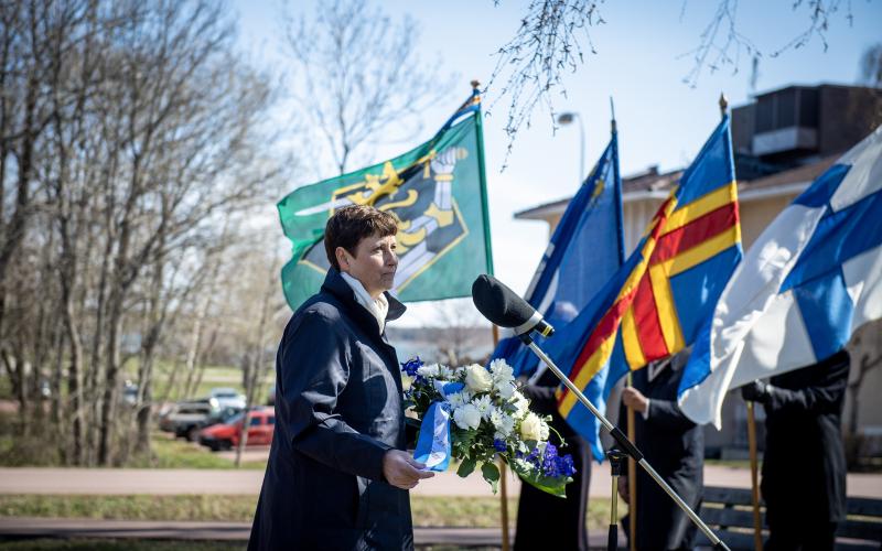 Marine Holm-Johansson, landshövdning, landshövdning på Åland, Nationalle veterandagen, veterandagen, 