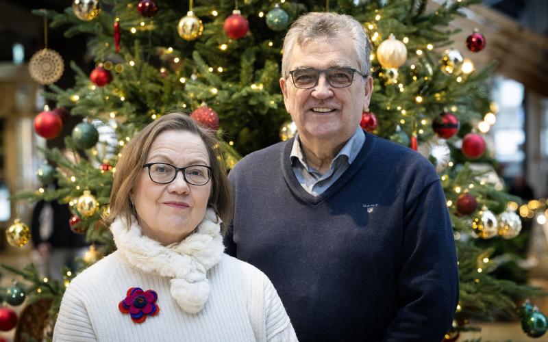 Annika Pensar är dirigent och Krister Norrgrann är ordförande för Mariehamnskvartetten.