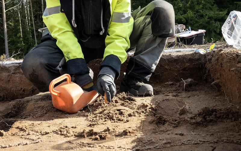 Victoria Gottberg finkammar sandschaktet.Foto Daniel Eriksson