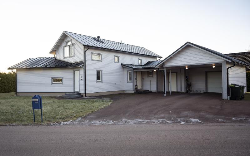 Huset på Solbergsvägen i Jomala var en av månadens dyraste fastigheter.<@Fotograf>Daniel Eriksson