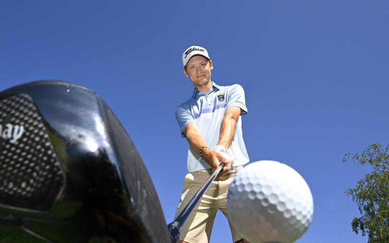  Hampus Nordin vill satsa fullt ut på golfen. <@Fotograf>Robert Jansson