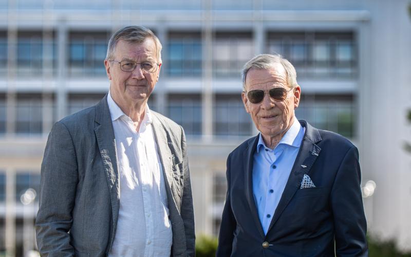 Nils Lampi och Anders Wiklöf är nöjda efter ännu ett stabilt år.<@Fotograf>Amir Karbalaei