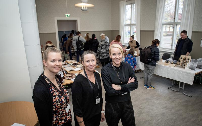 Hanna Lindholm, Sofie Roxbäck och Emma Lidell jobbar alla på Rådhuset som stod för arrangemanget.