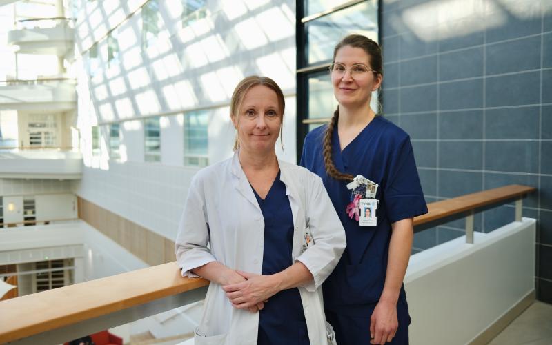 Annika Ålgars och Kirsi Hernesaho säger att samarbetet med ÅHS löper mycket bra. <@Fotograf>Wilhelm Lindgren