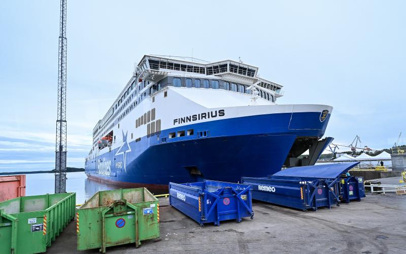 Finnlines använder skrubbersystem på sina fartyg.<@Fotograf>Daniel Eriksson